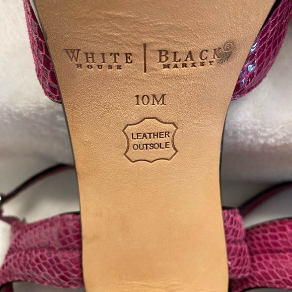 White House Black Market High Heels Snake Print Peep Toe Platform Sz 10 - Picture 11 of 12